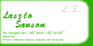 laszlo samson business card